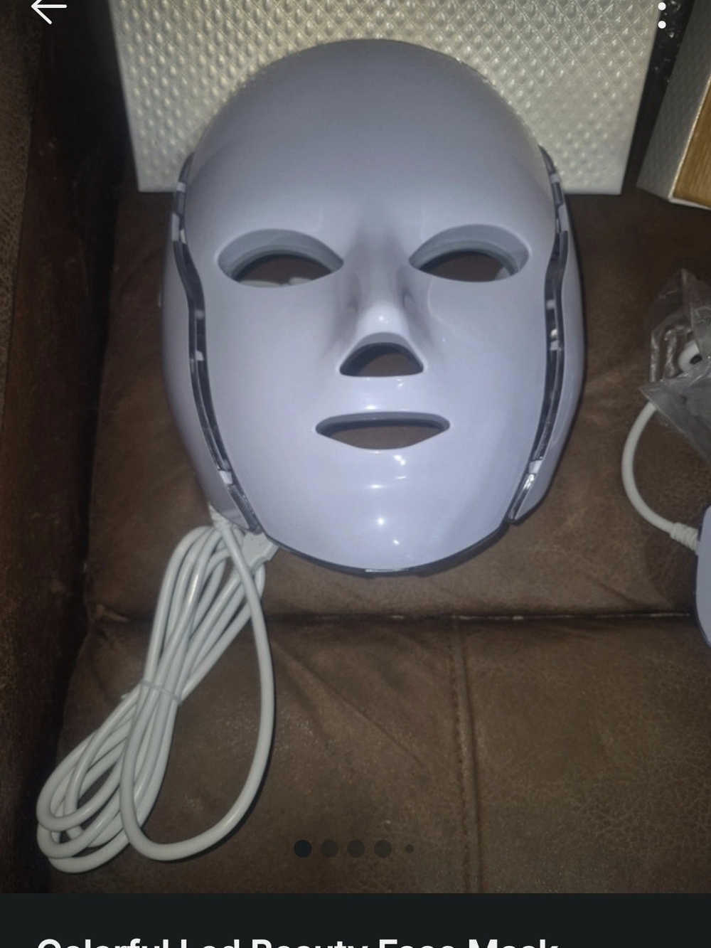 White LED Facial Rejuvenation Mask for At-Home Therapy